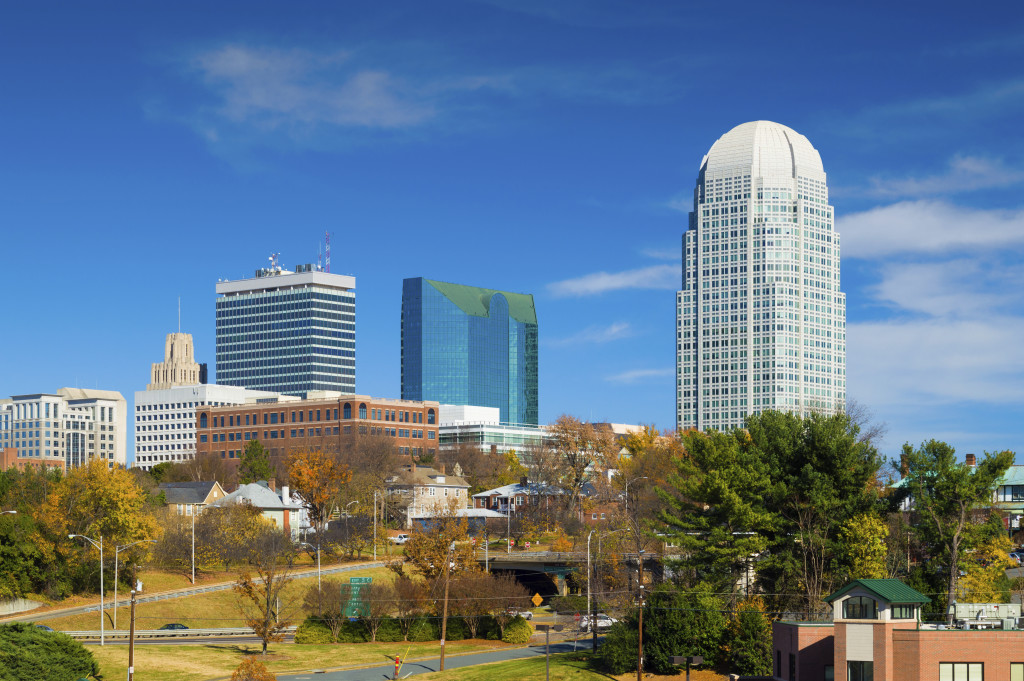 Winston-Salem downtown skyline during Autumn - The Lipsey Company